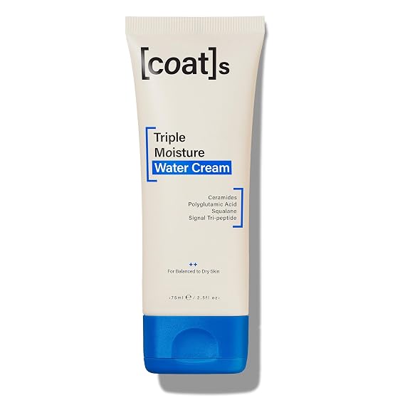 COATS Triple Moisture Water Cream Lightweight, Oil-Free Face Moisturizer Protects the Skin Barrier for Long-Lasting Hydration Dermatologically Approved, Designed for Teens + Young Skin 2.5 oz