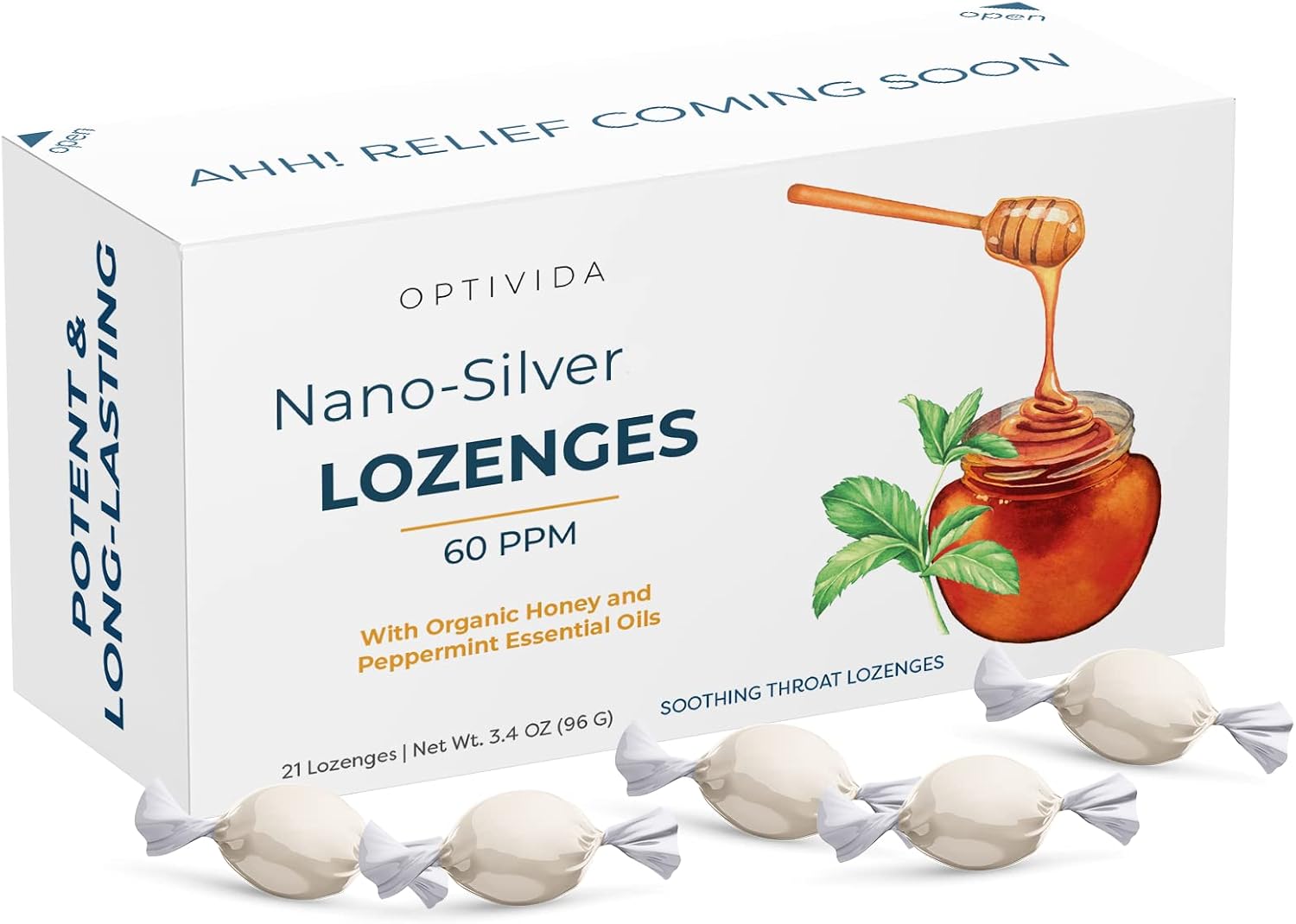 OPTIVIDA Health Natural Colloidal Silver Lozenges 60PPM WVitamins