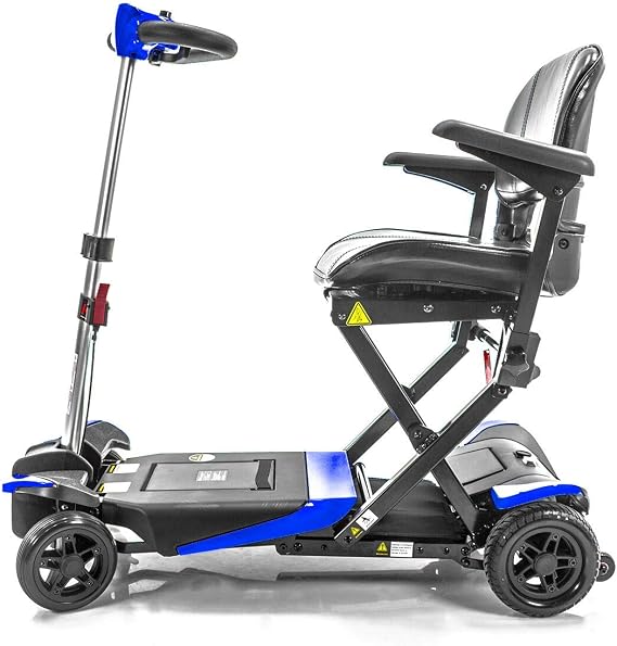 Transformer Automatic Folding Travel Scooter BLUE with Lightweight Lithium Battery, Airline Approved