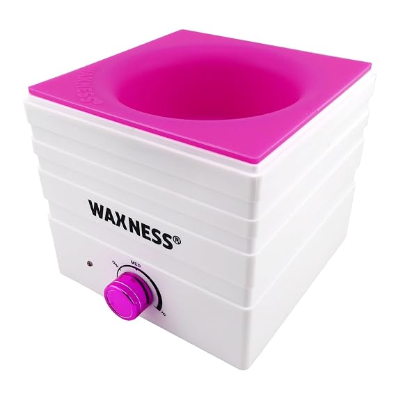 Waxness Mini W-CUBE Wax Heater White, Fits 5 oz Tins, Includes Silicone Insert, Compact Wax Warmer for Precision Use