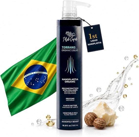 I Belli Capelli Torrano Liquid Nanoplastia Keratin Hair Treatment- Straightening in 1 Step, Formaldehyde Free-Nanoplastia Para Alisar Cabello, Keratina Organica Sin Formol Para Alisar(16.9Fl.oz/500ml)