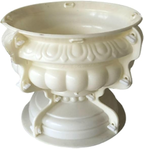 Oshhni Flower Pot Mold European Style Concrete Planter Flowerpot Mould Plastic Round Mouth Thickened Reusable DIY Vase Casting Mold for Succulent Plants Garden Ornaments Home Decor, Multi, Dia 35 cm