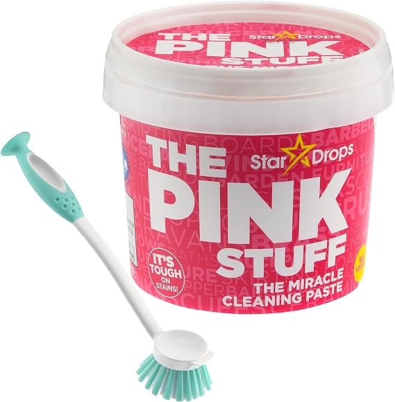 The Pink Stuff - The Miracle All Purpose Cleaning Paste With A Good Grips Deep Clean Brush (Cream And Brush)