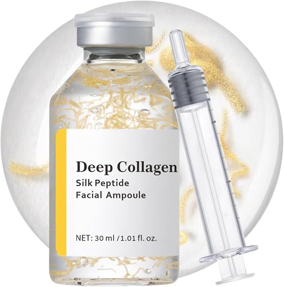 Silk Peptide Intensive Lifting Ampoule, Deep Collagen Peptides Serum for Face, Anti Aging Serum for Women, Skin Tightening & Firming Facial Ampoule Serums, Hydration Micro Infusion System For Face