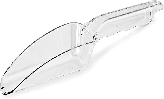 New Star Foodservice Commercial Grade Polycarbonate Plastic Utility Ice Scoop, Clear, 6 oz