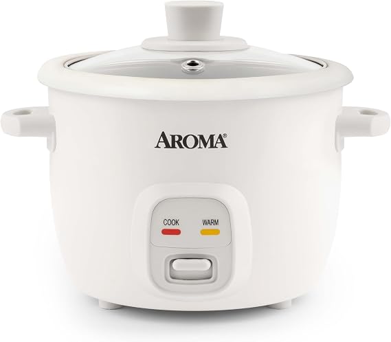 Aroma Housewares 4-Cups (Cooked) / 1Qt. Rice & Grain Cooker (ARC-302NG), White