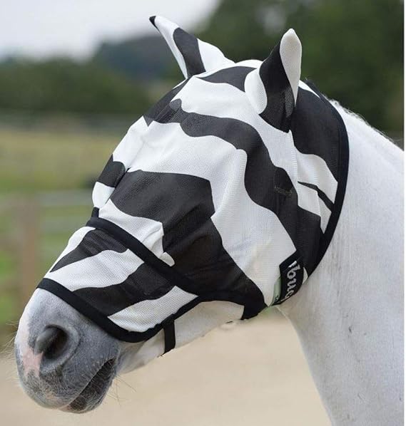 Bucas Zebra Buzz Off Fly MASK Extended Nose - MD