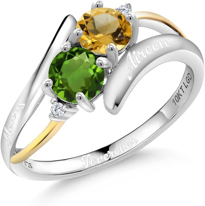 Gem Stone King Customized Personalized Engraved Ring for Women