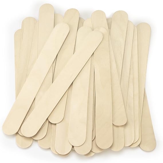 WISYOK 8'' Jumbo Craft Sticks, 42pcs, Birtch Wood