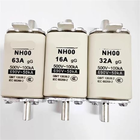 5PC NHOO 690V gG 10A~160A Square Tube Knife Shaped Contact Fuse (Ordinary) Ceramic(16A)