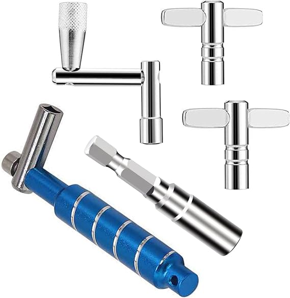 MOONBACK Drum Key Drill Bit Drum Tuning Key Standard Drum Tuning Key Wrench Drum Key Percussion Tunner Tool for Acoustic and Electronic Drums 5Pcs