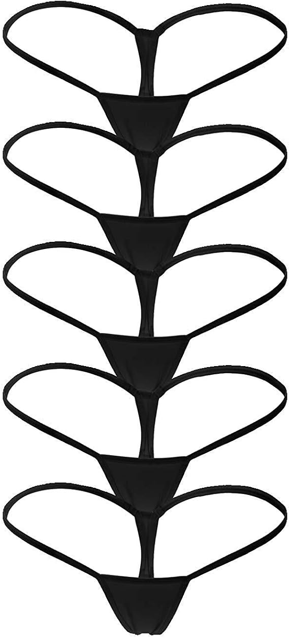 ETAOLINE Womens Low Rise G-String Thongs T-Back Panties Underwear