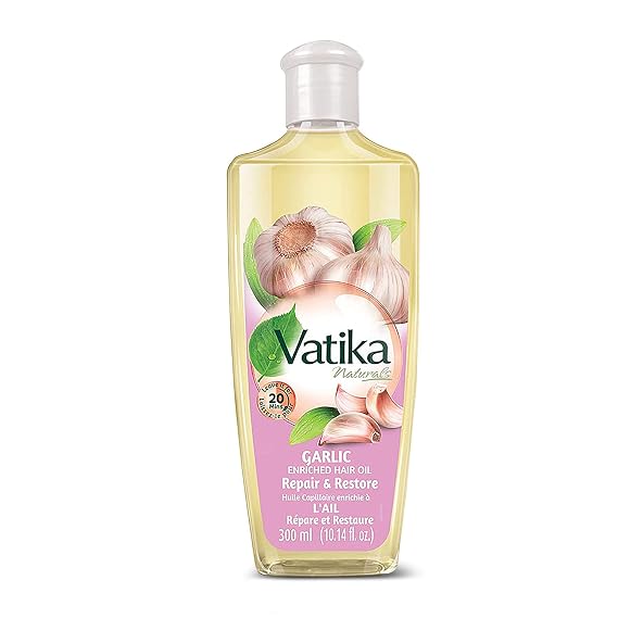 Dabur Vatika Hair Oil - Natural Moisturizing and Strengthening Garlic Oil