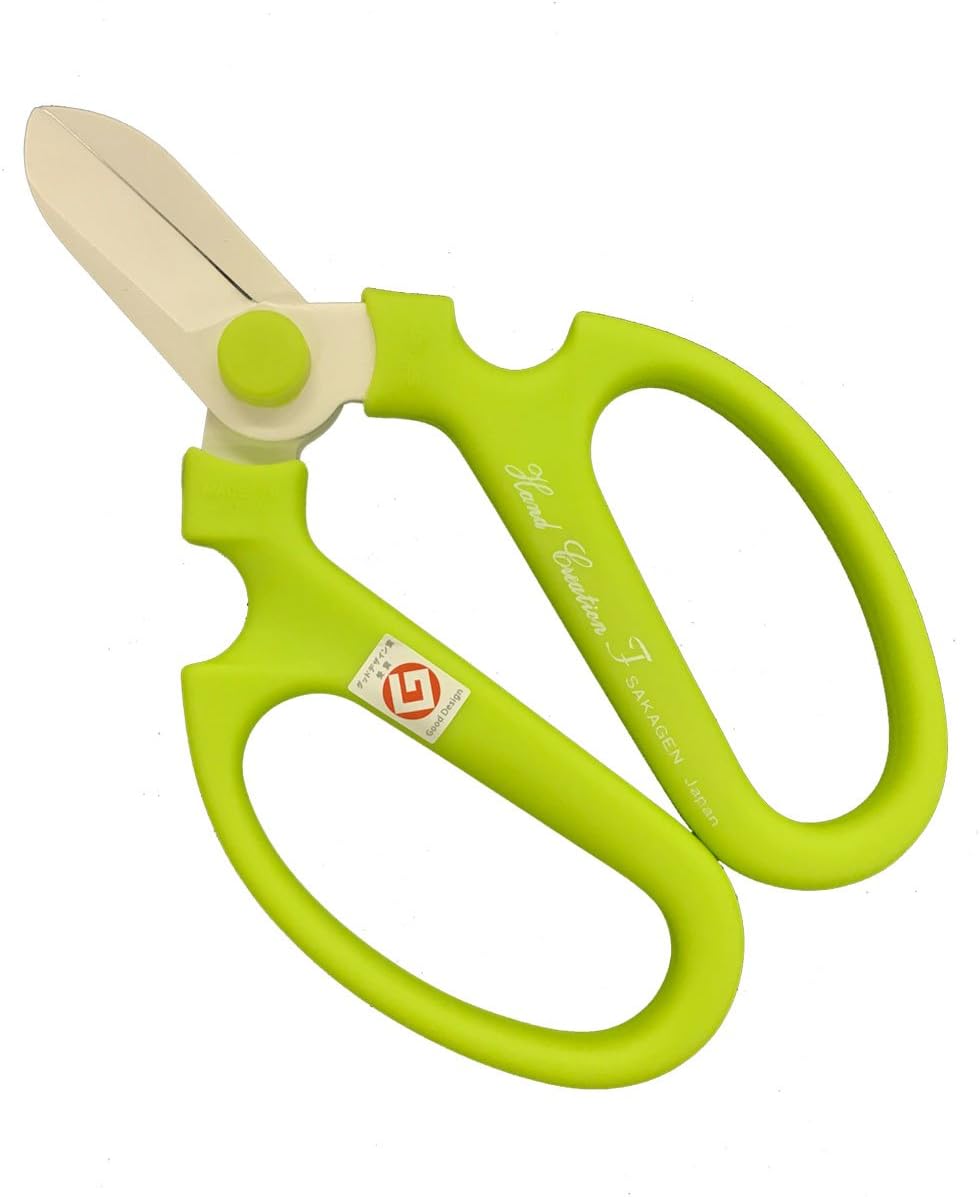 Sakagen Flower Scissors Hand Creation F-170 (Light Green, 170mm)