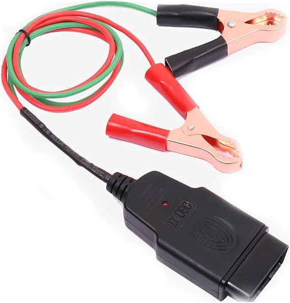 Vgate OBD II Memory Saver Connector with Two 2 Alligator Clips
