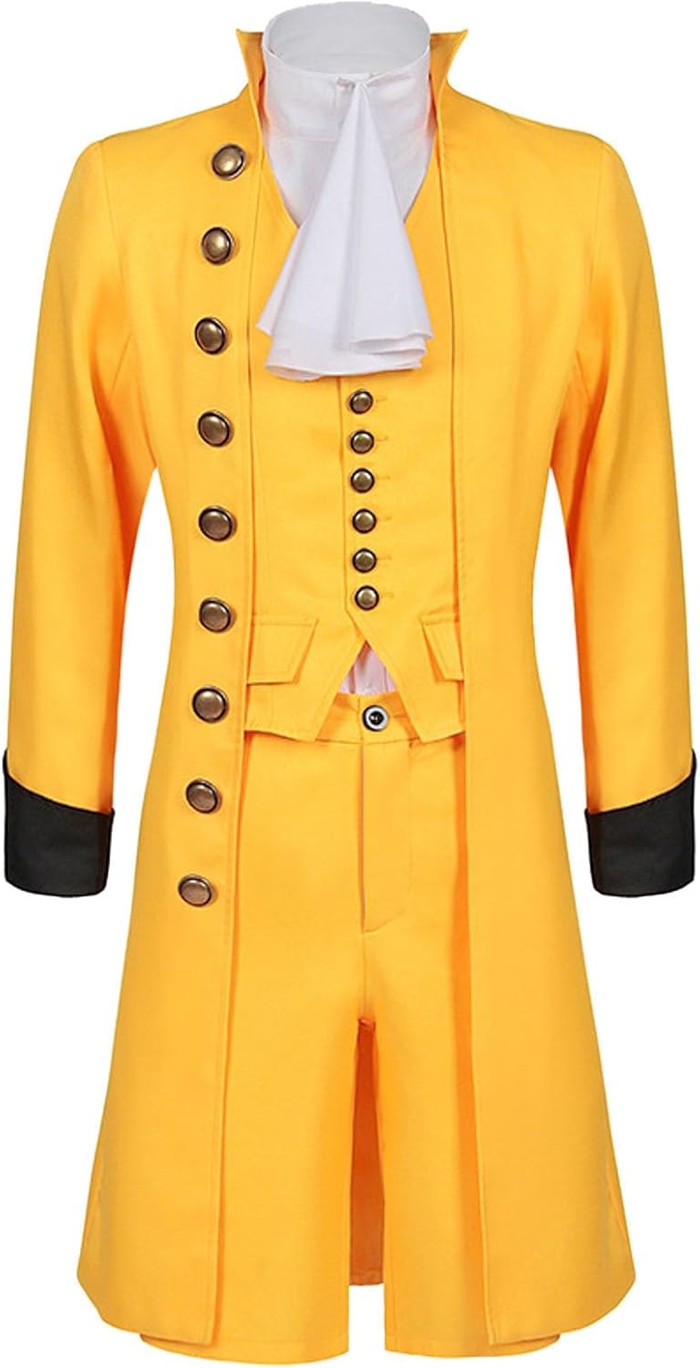 Stage Costume, Mens Suit Set, 4-piece Set, Long Jacket, Steampunk Dance Costume, Top and Bottom Set, Medieval Prince, Trench Coat, Retro Gothic, Long Coat, Concerts, Year-end Party,