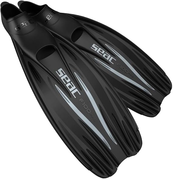 Seac F 100 PRO, Ultra Light Underwater Full Foot fin, for Diving and Snorkeling, Made in Italy