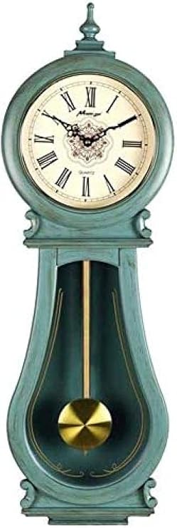 Pendulum Wall Clock with Westminster Chime - Traditional Mechanical Clock for Living Room and Bedroom Decoration, Silent Hourly Chime