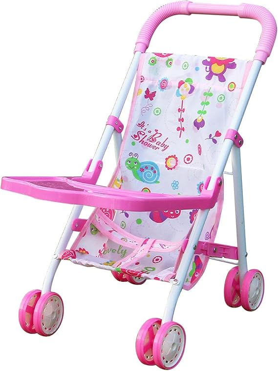 Baby Doll Stroller - Toy Stroller | Toddler Doll Stroller Toy Stroller Easy Fold Push Cart | Trolley Car Kids Baby Doll Accessories | Gift Toy for Kids Ages 3+ Years Old Girls Doll Accessories Girls Toys