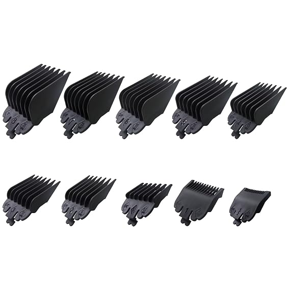 Hair Clipper Guards 1/16" to 1" Replacement 10 Piece Set with Organizer Fit for Wahl Model 5Star Balding, 5Star Legend, 5Star Magic Clip, 5Star Senior