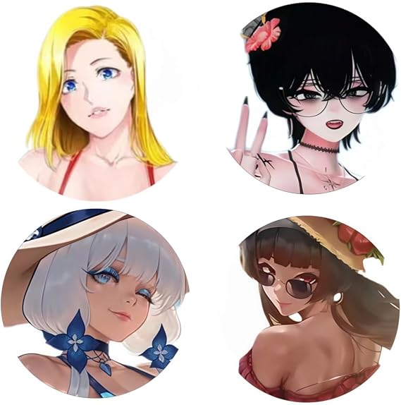 60pcs Anime Girl Stickers for Adult, Japanese Cartoon Cute Sexy Girl Vinyl Decals Manga for Men - Car, Truck, Laptop, Motorcycle Accessories Swimsuit (NSFW)