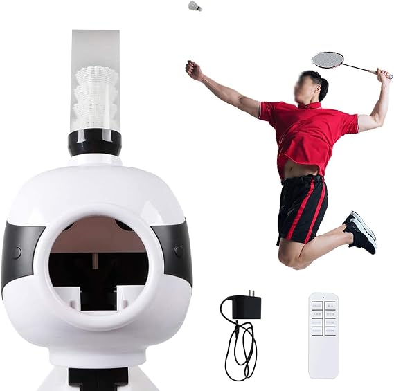 Automatic Shuttlecock Feeder,Robot Shuttlecock Feeder Machine,Portable Set - Automatic Shuttlecock Launcher Adjustable Angle with Serving Frequency 3-10s / Ball for Practicing