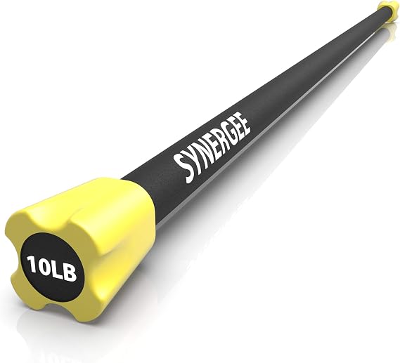 Synergee Workout Bar Weight Bar Combo Set - Multiple Weights Padded Weighted Bars Body Toning Exercise Bar, Strength & Condition