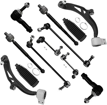 12PCS ASTOU Front Suspension Kit fit for 2011-2017 for Ford Explorer 2013-2015 for Ford Police Interceptor Utility Front Lower Control Arm And Ball Joint Outer Inner Tie Rod End w/Boot Sway Bar Link