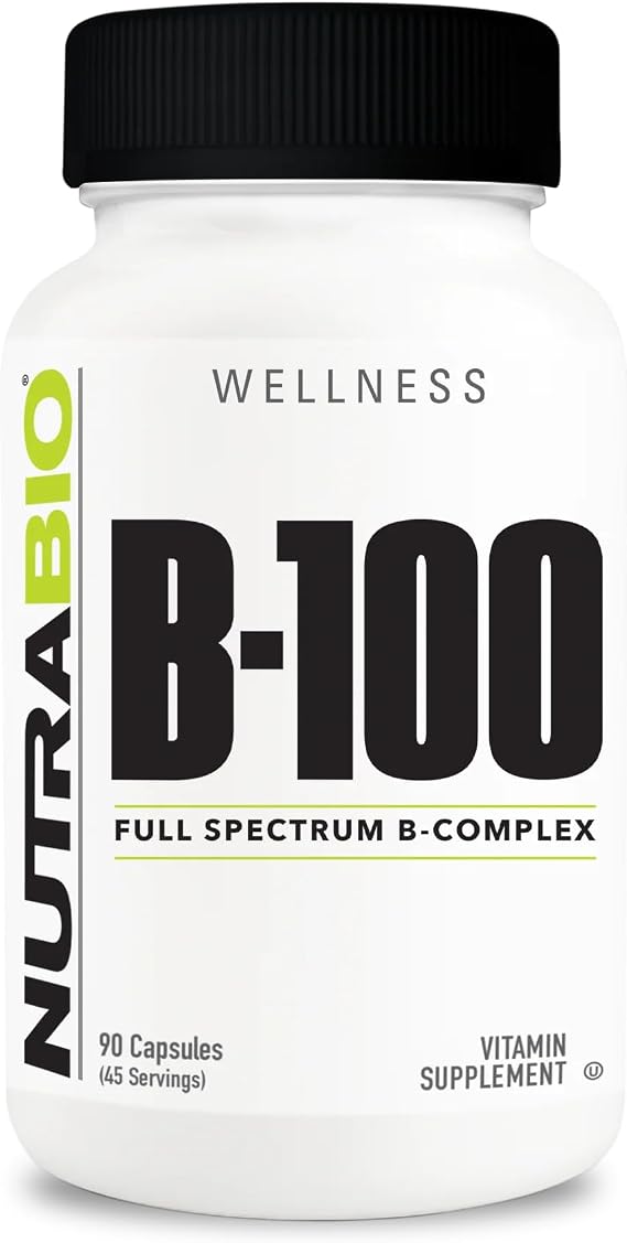 Nutrabio Vitamin B100, Full Spectrum B Complex, 90 Tablets, B-100, Full Spectrum Complex