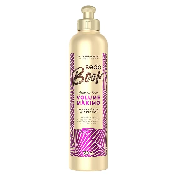 Seda - Linha Boom - Creme para Pentear Volume Maximo 350 Ml - (Boom Collection - Maximum Volume Combing Cream 11.83 Fl Oz)