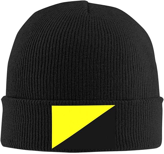 Ancap Flag Knit Beanie Hat Warm Winter Hats Cuffed Beanies Watch Hat for Men Women