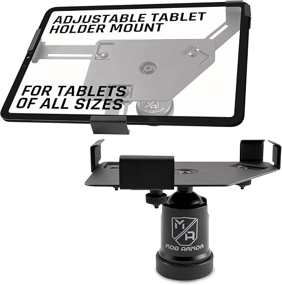 Mob Armor Tab Mount Maxx Magnetic Tablet Mount | Universal Holder w/ Magnetic Base for 7"-13" Tablets, Includes Adhesive Mounting Disc, Ideal for Trucks, Cars & More