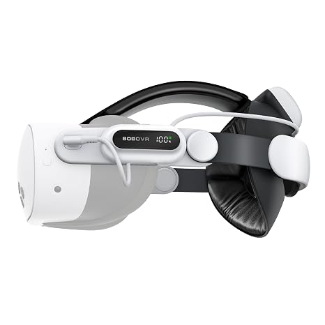 BOBOVR E3 Pro Battery Strap Accessories for Meta Quest3/3S,10000mah Hot Swappable Fast Charging Battery and 3.5mm Audio Expansion