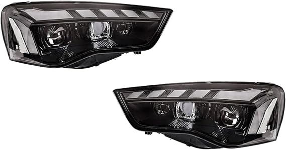 Compatible For Audi A5 Headlights Assemblies 2008-2016 Front Head Light Sequential Turn Signal DRL Auto Lamp Lens Low High No AFS(13-16,Right steering wheel)