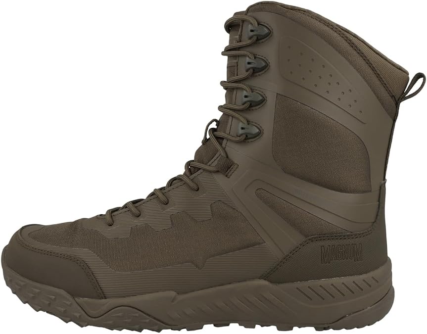 MAGNUM Ultima 8.0 WP Side Zip Boots Black, Ranger Green, 9 UK