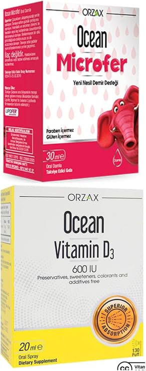 Ocean Microfer Oral Drop 30 Ml + Vitamin D3 600ıu Spray 20 ml P04222