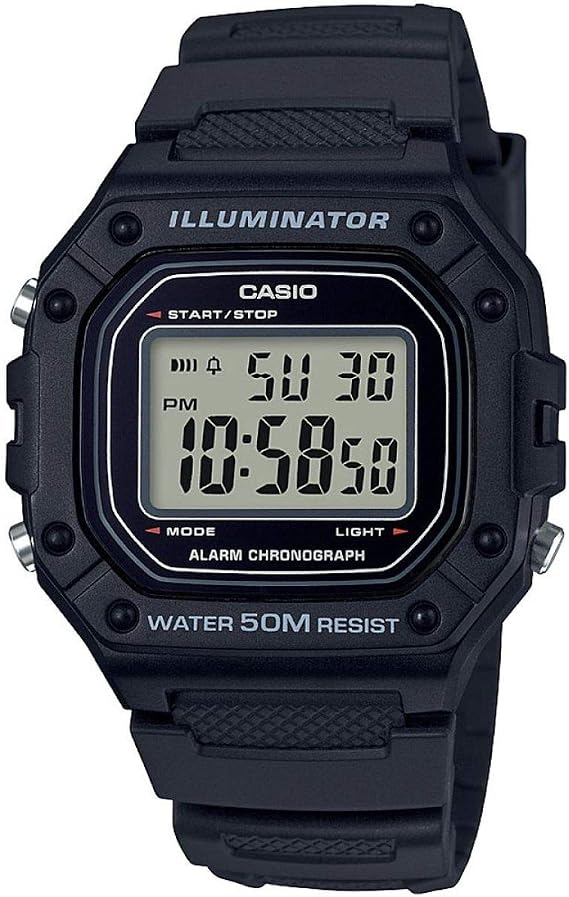 Casio W-218H-1AVDF Kol Saati, Siyah, Standart
