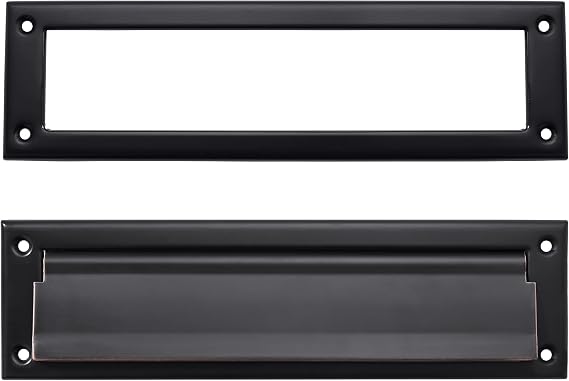 1 Pack 13inch Venetian Bronze, Solid Brass Heavy Duty Mail Slot with Solid Brass Heavy Duty Inner Frame for Use in Slots for Doors