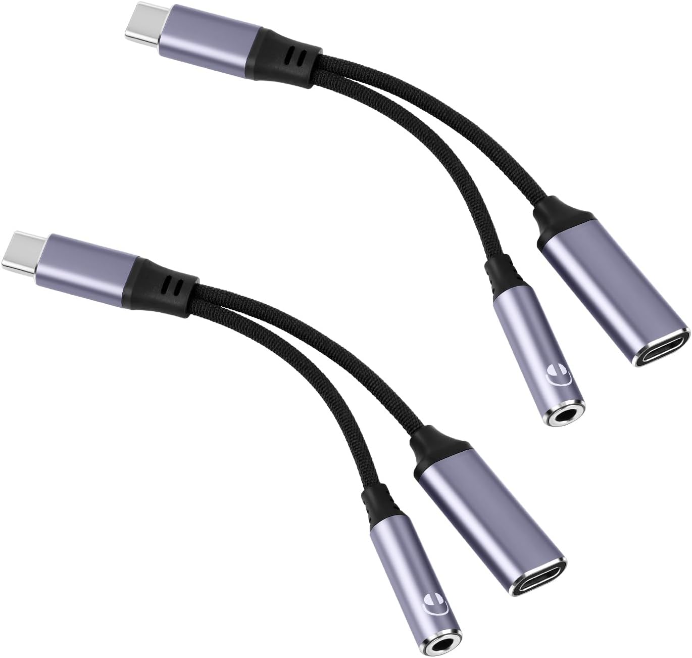 ヘッドホンと充電器アダプター2個、2イン1 USB C - AUXオーディオ 60W 高速充電ドングル Hi-FiステレオAUXジャック マイクサポート付き iPhone 15 16 17シリーズ、Samsung Galaxy S23 S24、iPad Proに対応