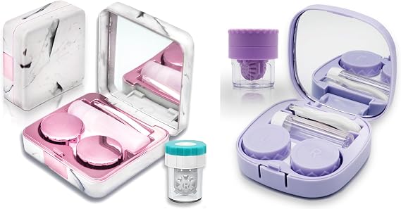 Vastsoon Contact Lens Applicator Tool with Washer(Rose+Sugar Purple)