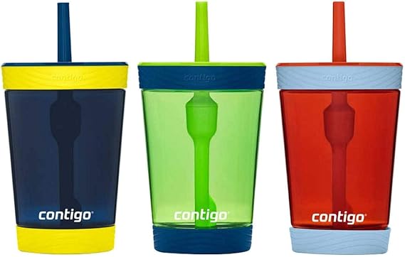 Contigo Kids 3 Pack Tumblers - Blue Green Red