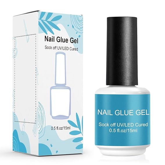 Gel Nail Glue for Press On Nail Adhesive, Long Lasting Gel Glue for False Nails & Tips - 15ml, Requires UV/LED Light