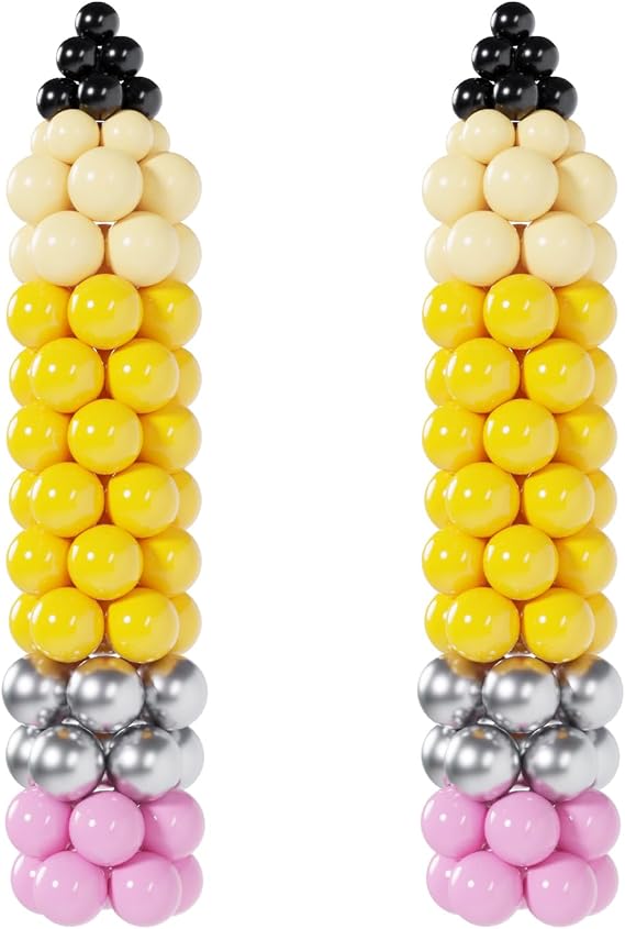PartyXpress 192PCS Pencil Balloon Arch Garland Kit for Back to School Garland, Welcome Back Party Supplies Decor, First Day of Kindergarten Decorations, Teacher Graduation Party