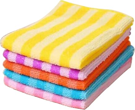 Microfiber Cleaning Cloth,Pack of 5,11.8"x11.8",Ultra Soft Highly Absorbent Kitchen Dish Towels,Lint-Free Reusable Streak-Free Cleaning Towels,Cleaning Rags for Kitchen Home Window Car
