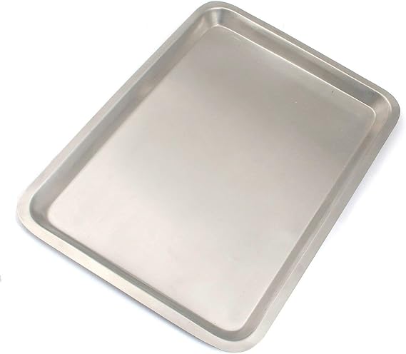 G.S Instrument Tray Flat Stainless Steel 10.5" X 6.5" Body Piercing, Serving