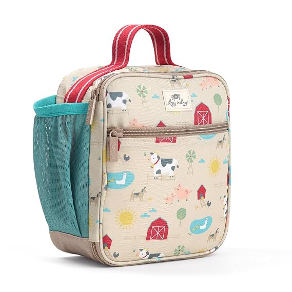 Itzy Ritzy Toddler Lunch Box, Insulated Kids Lunch Bag for Preschool (Farm)
