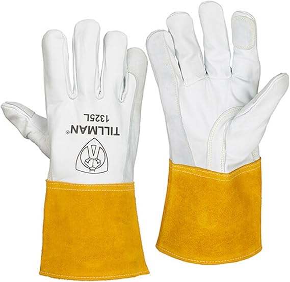 Tillman 1325 Goatskin TIG Welding Gloves with Reinforced Thumb and Fingertip, Large