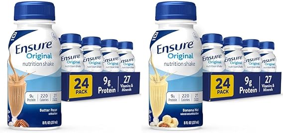 Ensure Original Butter Pecan & Banana Nutrition Shakes | Meal Replacement | 24 Pack Bundle