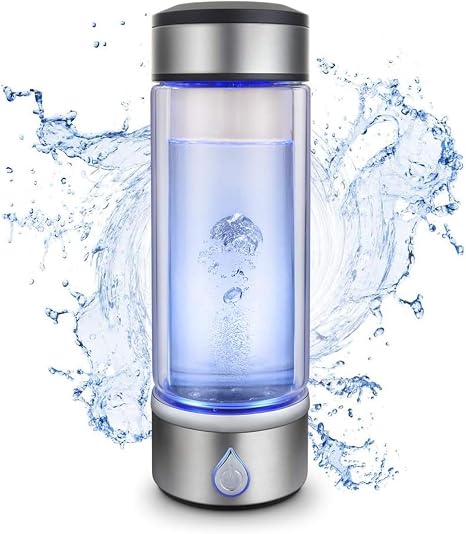 Portable Hydrogen Water Bottle Generator - PEM Technology Ionizer, USB Rechargeable Glass Cup, Anti-Aging Antioxidant Hydrogen-Rich Water Maker, Upgraded Design