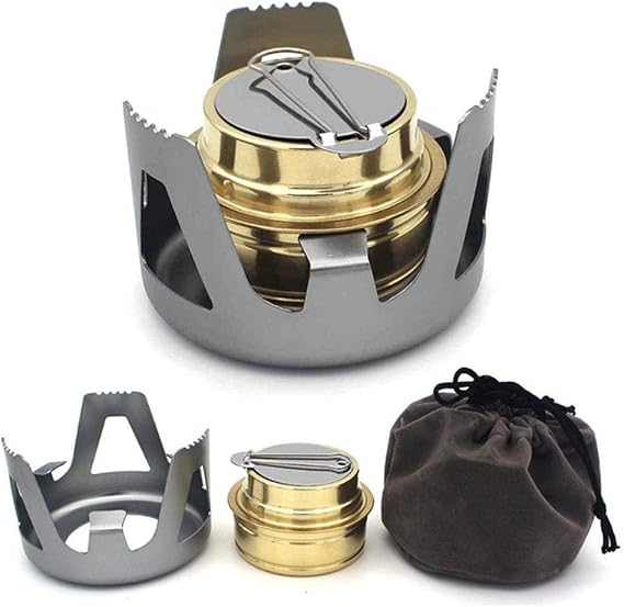 Portable Outdoor Mini Alcohol Stove Burner Ultralight Camping Cookware Set for Outdoor Camping, Hiking, Backpacking, Picnic